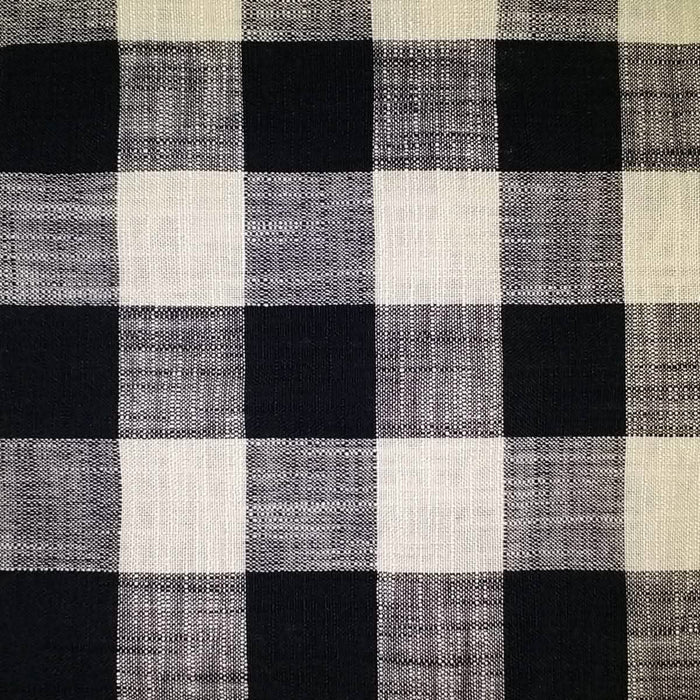 Barnett Home Decor Buffalo Plaid Black and White fabric swatches