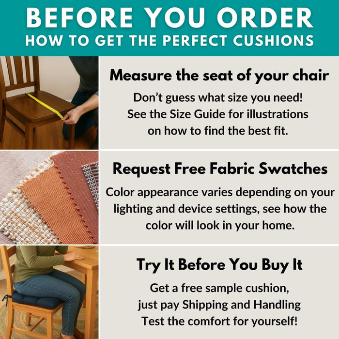 Buffalo Check Dining Chair Pad - Latex Foam Fill - Black & Cream