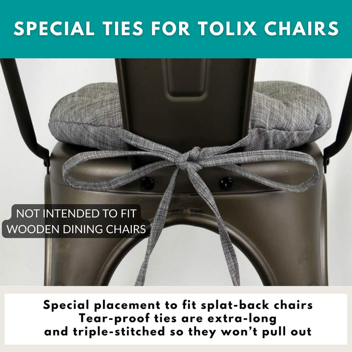 Bufflao Check Black & White Checked Tolix Chair Cushion - Latex Foam Fill