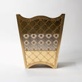 CALFUCCI WOODEN WASTE BASKET IVR/SL (202140039)