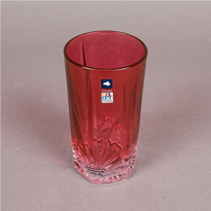 CAPRI LD 1PC GLASS TUMBLER 390ML RED (202015953)
