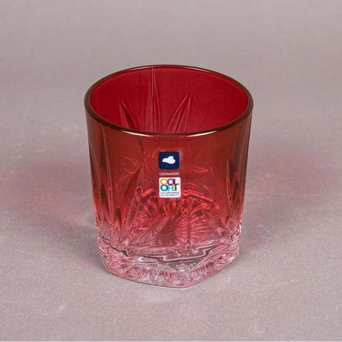 CAPRI WH 1PC GLASS TUMBLER 220ML RED (202015951)