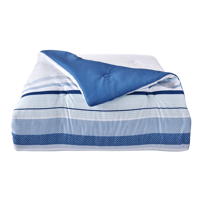 Carson Blue 3 Piece Comforter Set Comforter Sets By J. Queen New York