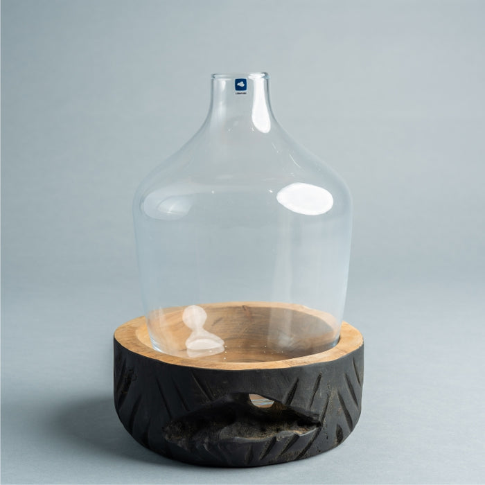 CASOLARE VASE W/BLACK SOCKET 30CM (202015769)