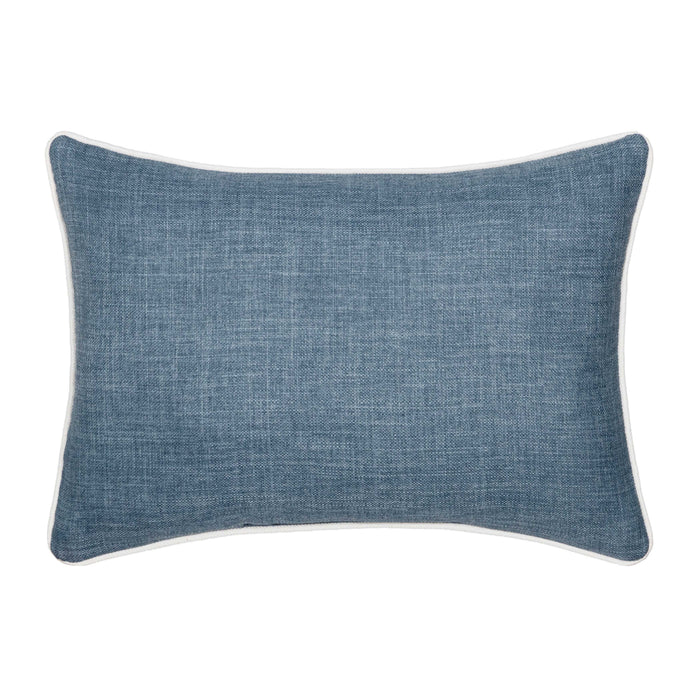 Chantalee Denim Boudoir Decorative Throw Pillow 21" x 14" Throw Pillows By J. Queen New York