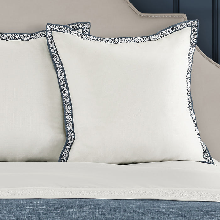 Chantalee White Euro Sham Euro Sham By J. Queen New York