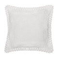 Chantalee White Square Decorative Throw Pillow 18" x 18" Throw Pillows By J. Queen New York