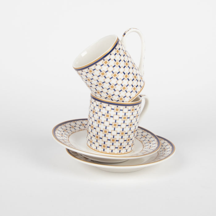 CHARLES SET/2PCS COFFEE CUP&SAUCER 80ML (202073403)