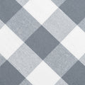 Checkered Plaid Tablecloth - Grey - 100% Cotton, Machine Washable