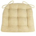 Chenille Rib Tan Dining Chair Cushion - Barnett Home Decor - Beige Tan - Neutral