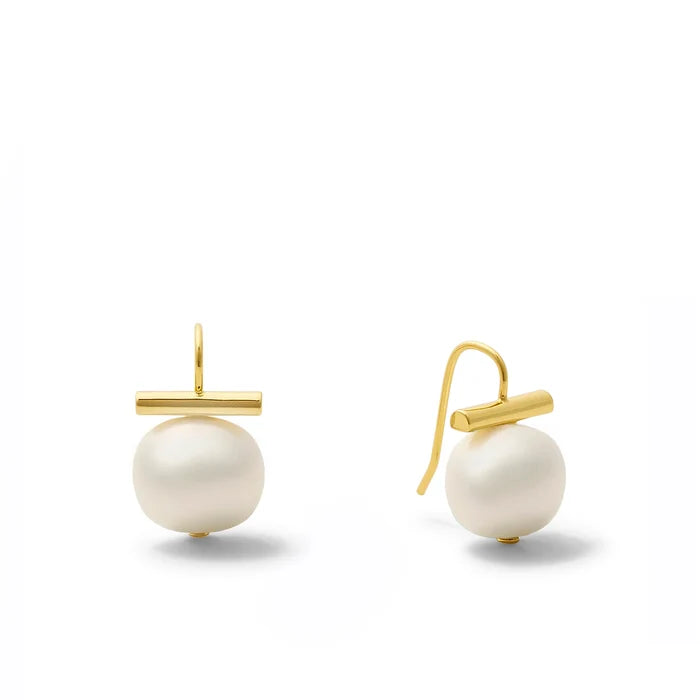 CC & Co by Catherine Carino Classic Forever Fave Pebble Pearl Earring - Medium