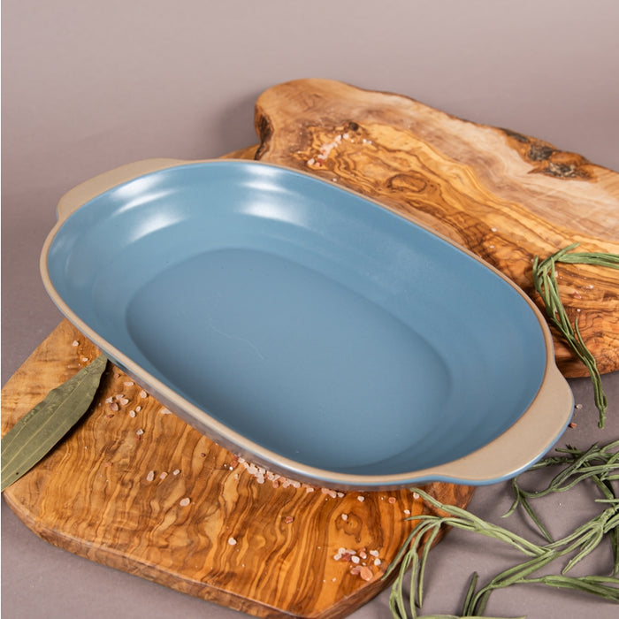 CLYDE OVAL BAKING DISH 37CM BLUE (202029091)