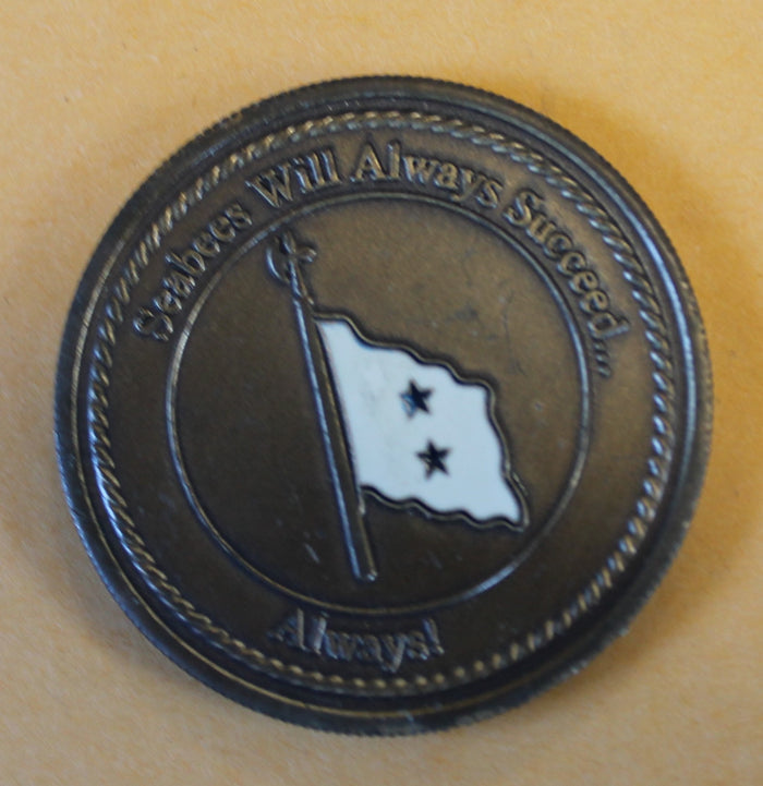 Commander 2-Star Admiral Naval Construction Division Navy Challenge Coin