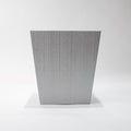 CONIC WASTE BASKET SILK SILVER (202042181)