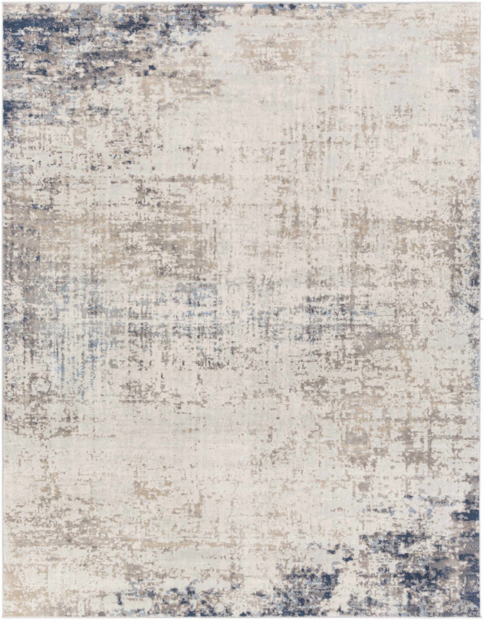 Contemporary Abstract Beige, Tan and Charcoal Machine Woven Area Rug - The Rug Decor