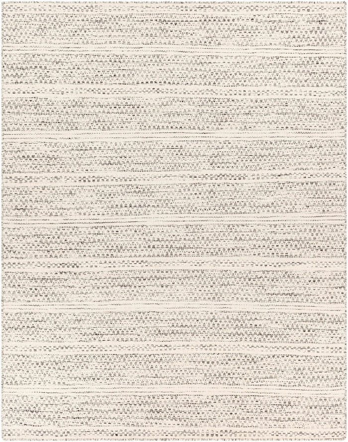 Contemporary Beige and Gray Hand Woven Chevron Design Wool Area Rug - The Rug Decor