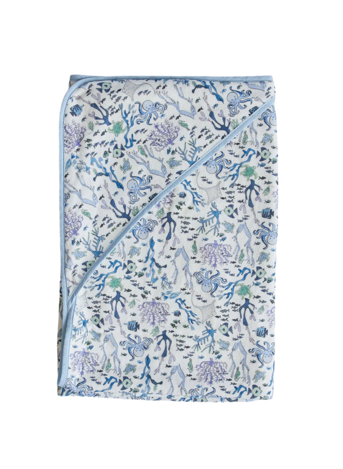 Timo & Violet Coral Reef Hooded Bath Towel