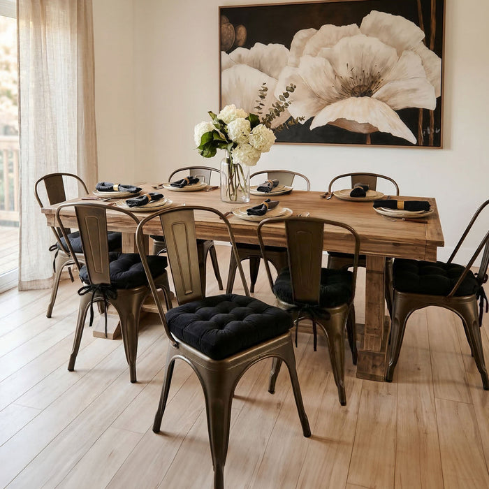 black tolix chair cushions for metal chairs in modern dining room