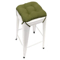 Cotton Duck Boxwwod Green Square Industrial Bar Stool Cushion - Latex Foam Fill - Barnett Home Decor