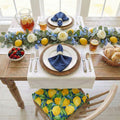 Cotton Duck Navy Blue Cloth Napkins Set of 8