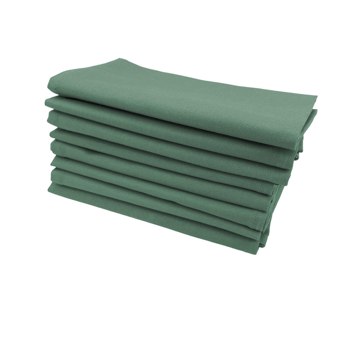 Cotton Duck Thyme Green Cloth Napkins - Set of 8