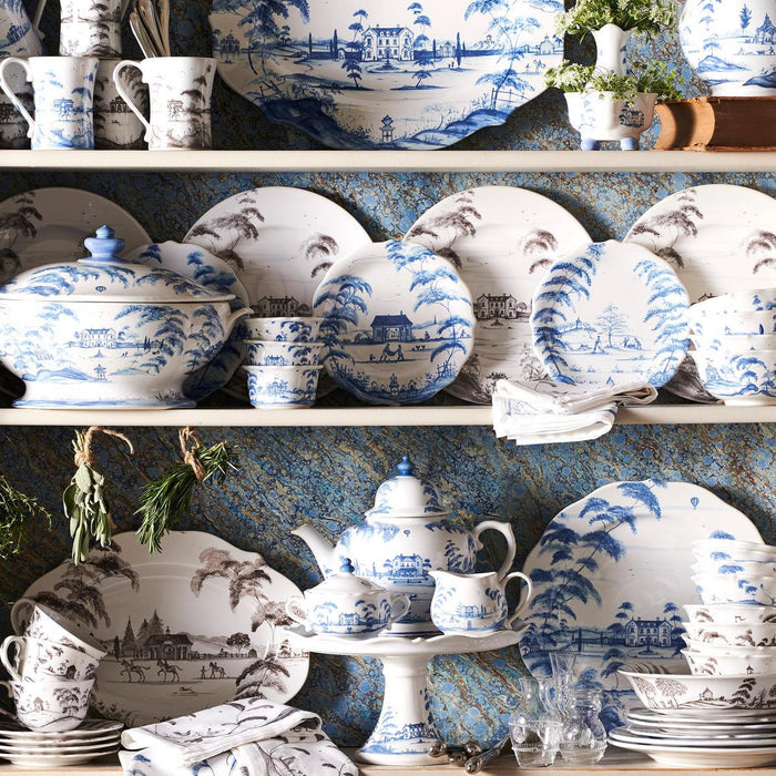 Country Estate 15" Platter - Delft Blue