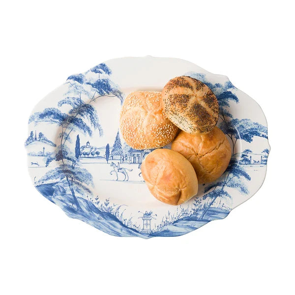 Country Estate 15" Platter - Delft Blue