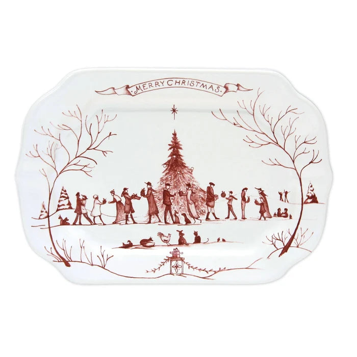 Country Estate Winter Frolic 7.5" Christmas Tray