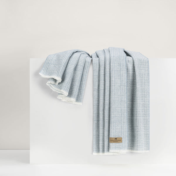 Lands Downunder Crystal Blue Plaid Sutton Throw