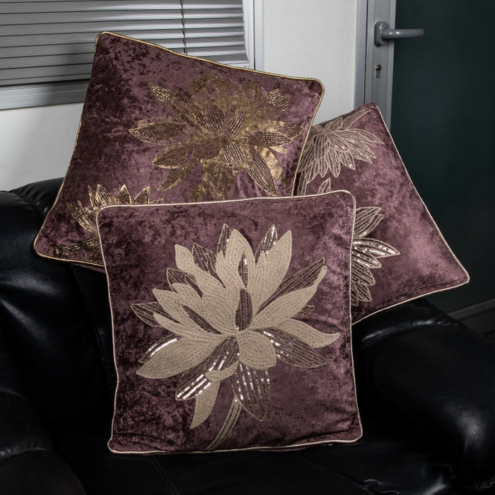CUSHION FLOWER BLUSH 45X45 (327131017)