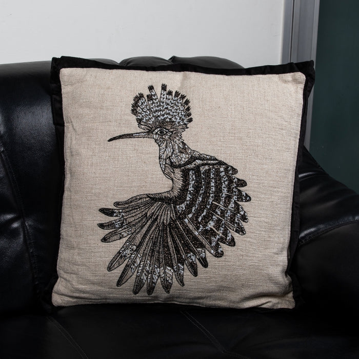 CUSHION HOOPOE NTRL/BLACK 45X45 (327131011)