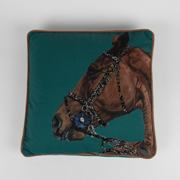 CUSHION HORSE HEAD MULTI 45X45 (327131015)