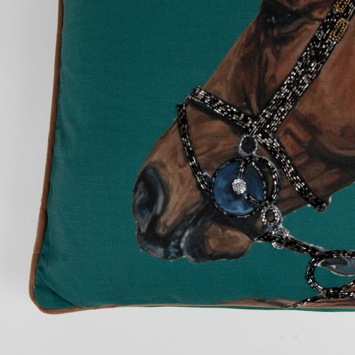 CUSHION HORSE HEAD MULTI 45X45 (327131015)