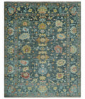 Custom Made Gray and Beige Hand knotted Traditional Oushak Multi Size wool Area Rug - The Rug Decor