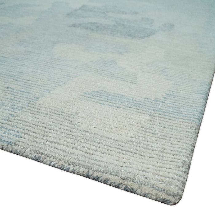 Custom Made Hand Tufted Ivory, Silver, Gray and Charcoal Modern Abstract Design Rug - The Rug Decor