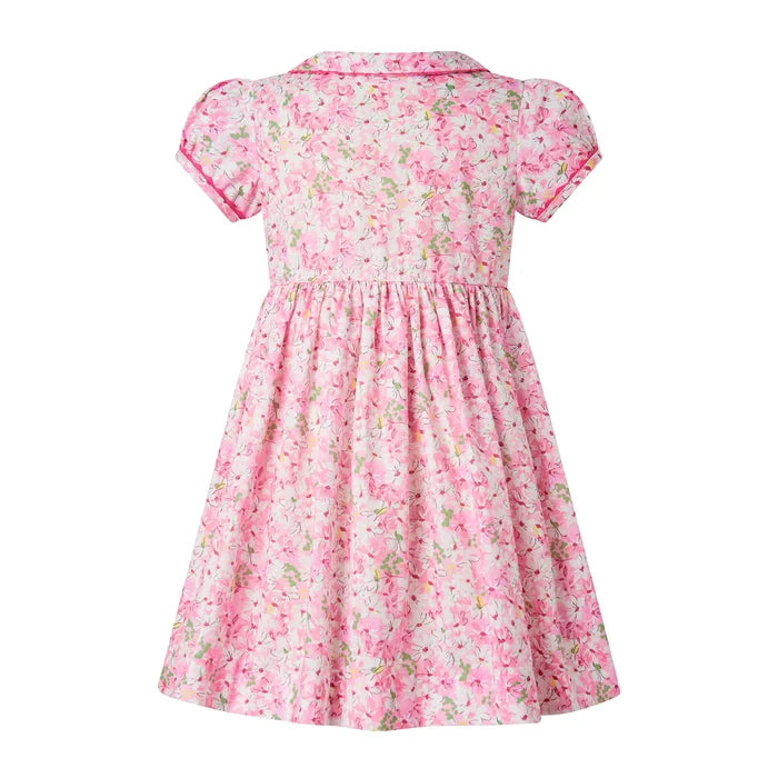 Rachel Riley Daisy Button Front Dress Pink 2Y