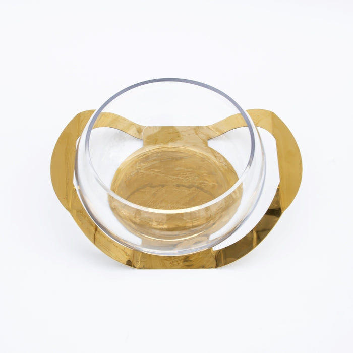 DAZHANG-GLASS SERVING BOWL GOLD (202029300)