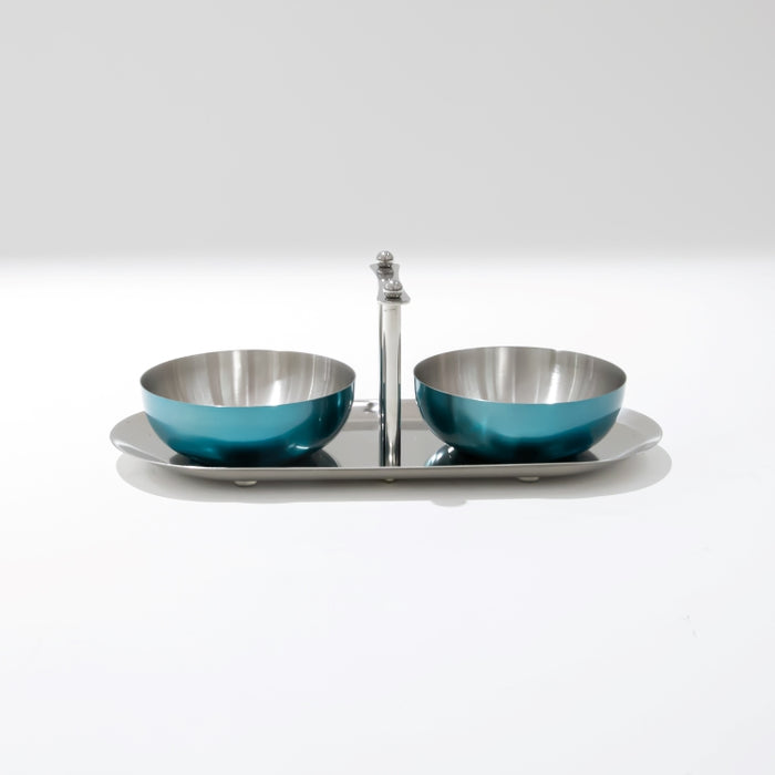 DAZHANG-STAINLESS STEEL 2 BOWL CONDIMENT (202107511)