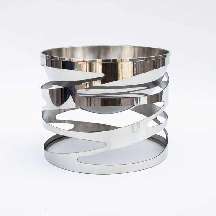 DAZHANG-STAINLESS STEEL TRAY ROUND SLV D26CM H21CM (202107524)