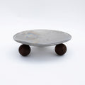 DAZHANG-STAINLESS STEEL TRAY ROUND WITH STAND D30CM H8CM (202107501)