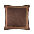 Destiny Chocolate Square Decorative Throw Pillow 18" x 18" Throw Pillows By J. Queen New York