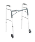 Drive Medical Deluxe Two Button Folding Walker with 5" Wheels