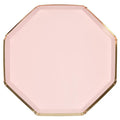 pastel pink paper plate