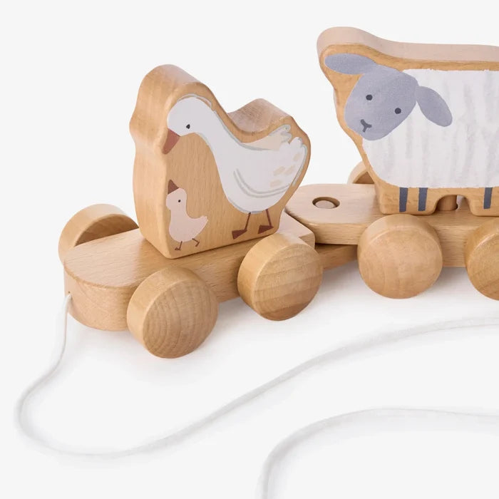 Elegant Baby Wooden Farm Animal Pull Toy by Elegant Baby