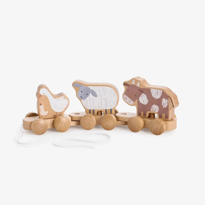 Elegant Baby Wooden Farm Animal Pull Toy by Elegant Baby