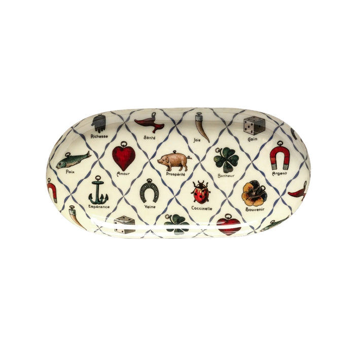 Roomytown Enamel Oval Tray - French Charms