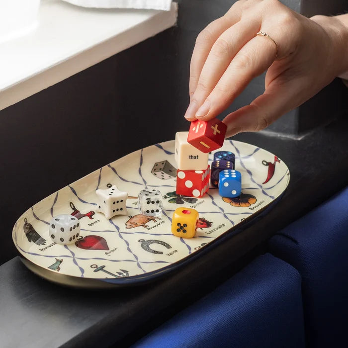 Roomytown Enamel Oval Tray - French Charms