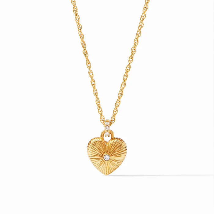 Julie Vos Esme Heart Solitaire Necklace