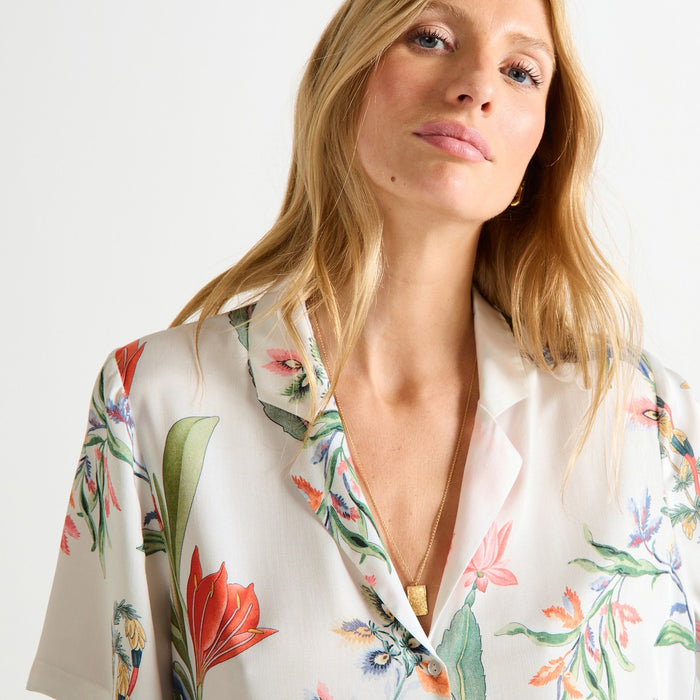 Laurence Tavernier Eze Blanc Short Sleeve Pajamas