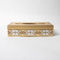 FALCONIERI WOODEN TISSUE BOX GOLD/IVR (202140032)